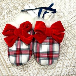 Janie and Jack Plaid Slippers